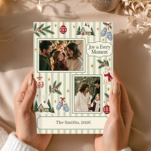 Cosy Christmas Two Photo Holiday Card