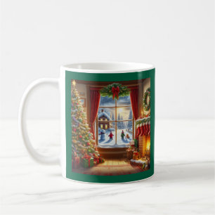 Cosy Christmas Window Scene Coffee Mug