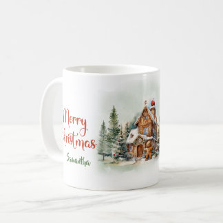 Cosy Christmas winter forest with gnome Coffee Mug