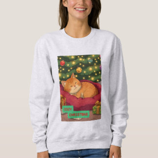 Cosy Christmas with an Orange Cat Sweatshirt