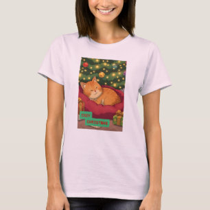 Cosy Christmas with an Orange Cat T-Shirt