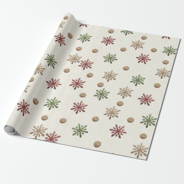 Cosy Christmas Wrapping Paper (Unrolled)