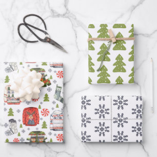 Cosy Christmas Wrapping Paper Set of 3