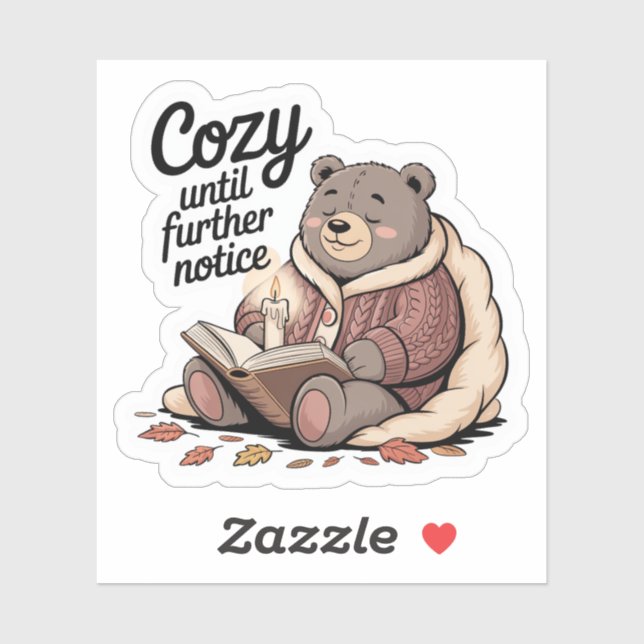 Cosy Chubby Bear Reading Autumn (Sheet)
