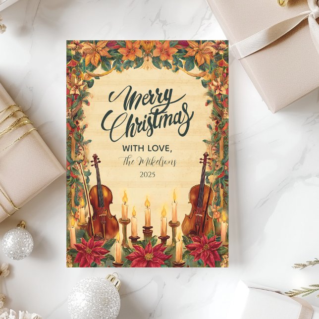 Cosy Cinnamon Spice Merry Christmas Holiday Card (Creator Uploaded)