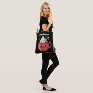 Cosy Cocoa Cute Kawaii Hot Chocolate Christmas Tote Bag