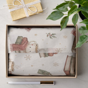 Cosy Cocoa Mugs Books Christmas Tissue Paper