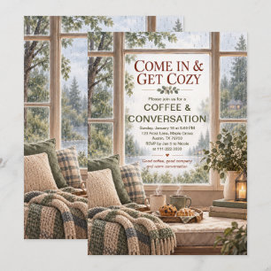Cosy Coffee and Conversation Gathering Invitation