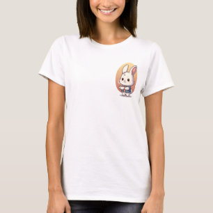 Cosy Coffee Bunny Illustration T-Shirt