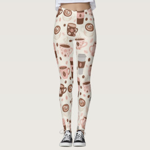 Cosy Coffee Cup Pattern (10) Leggings