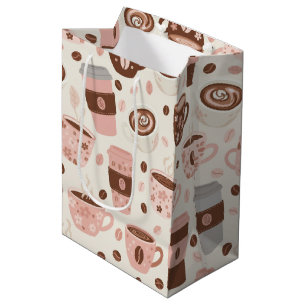 Cosy Coffee Cup Pattern (10) Medium Gift Bag