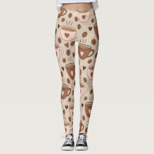 Cosy Coffee Cup Pattern (11) Leggings