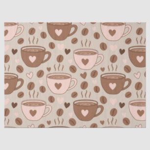Cosy Coffee Cup Pattern (11) Tissue Paper