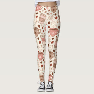 Cosy Coffee Cup Pattern (3) Leggings