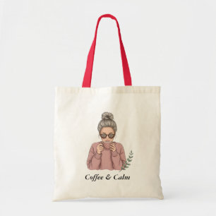 Cosy Coffee Grandma Aesthetic Tote Bag