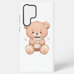 Cosy Coffee Loving Bear Illustration Samsung Galaxy Case