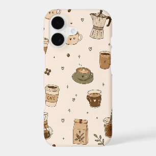 Cosy Coffee Pattern Cute Café Drinks & Espresso