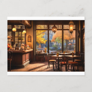 Cosy Coffee Shop Postcard