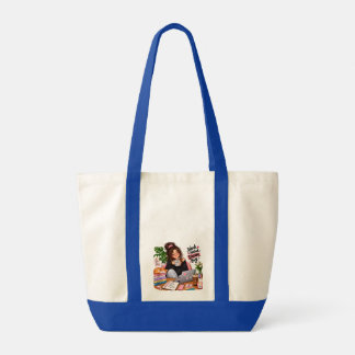 Cosy Coffee Study Girl – Work Hard Dream Big Tote Bag