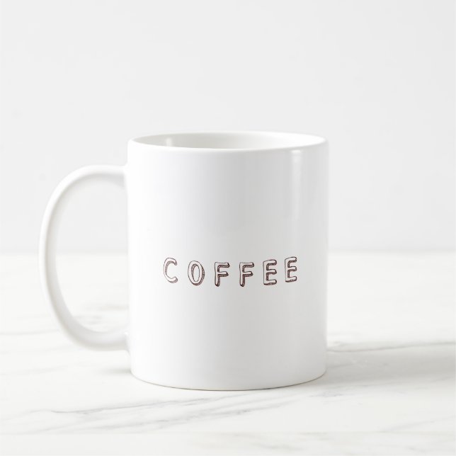Cosy Coffee Typography Design Coffee Mug (Left)