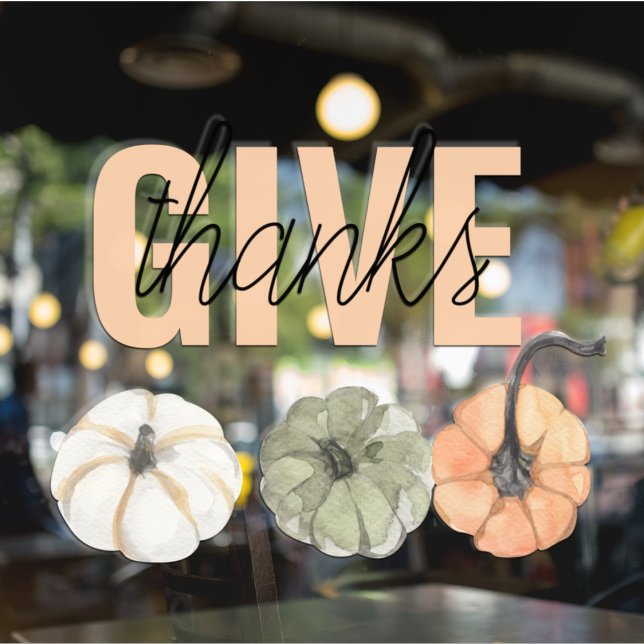 Cosy Colourful Pastel Give Thanks and Pumpkin (Creator Uploaded)