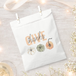 Cosy Colourful Pastel Give Thanks and Pumpkin Favour Bags