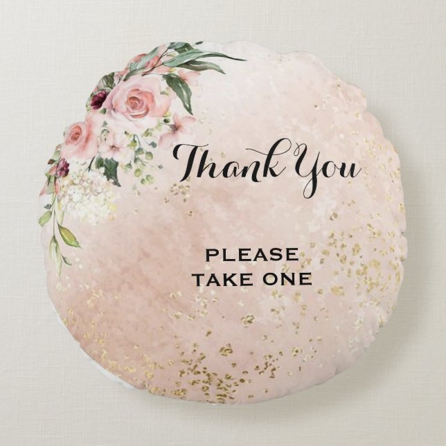 Cosy Comfort in Bloom: Design Your Floral  Round Cushion (Front)