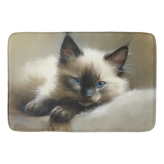 Cosy Companion Siamese Kitten Bath Mat (Front)