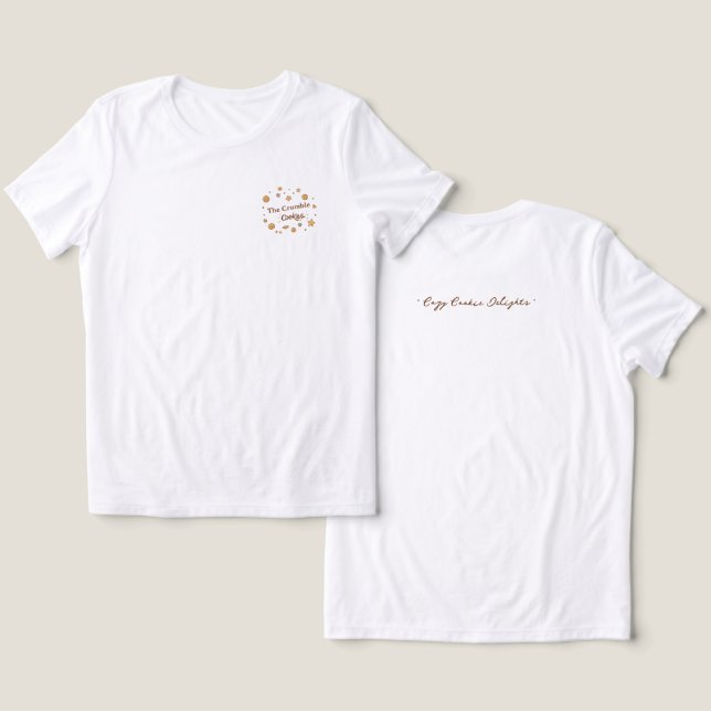 Cosy Cookie Delights Uniform (White)  Tri-Blend Shirt (Design Front & Back)