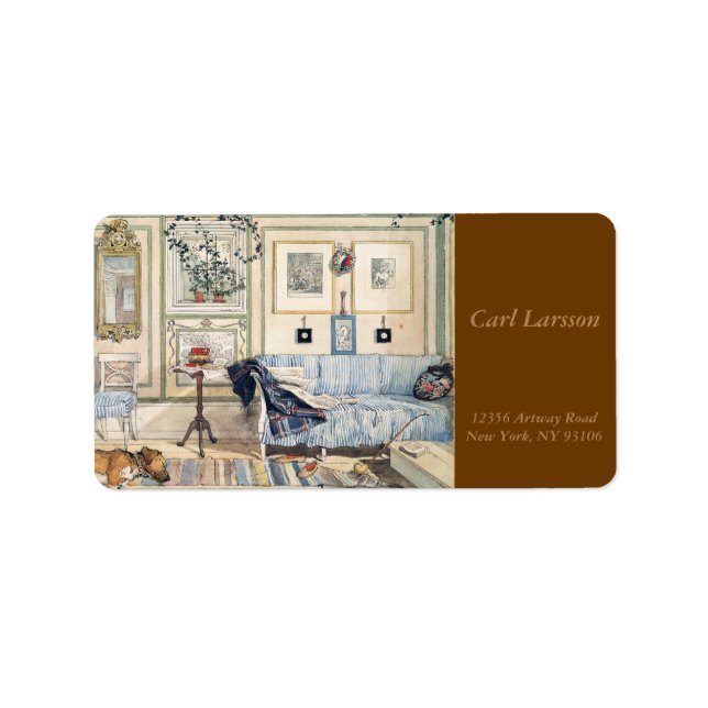 Cosy Corner by Carl Larsson Label (Front)
