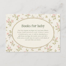 Cosy Cottage Floral Baby Shower Books for Baby