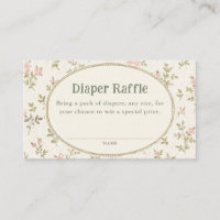 Cosy Cottage Floral Baby Shower Diaper Raffle