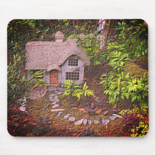 Cosy Cottage Flower Garden Nature Art  Mouse Pad