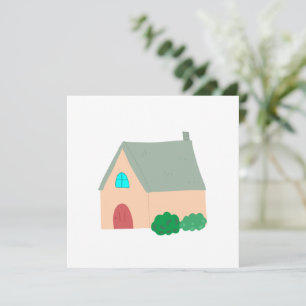Cosy Cottage With Red Door Home Gift Invitation