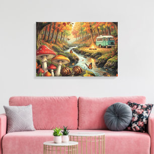 Cosy Cottagecore Campground Vintage Vibes Canvas Print