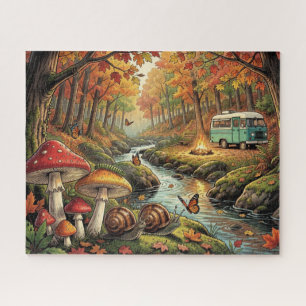 Cosy Cottagecore Campground Vintage Vibes Jigsaw Puzzle