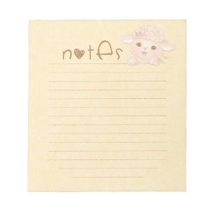 Cosy Cottagecore Lamb Writing Notepad