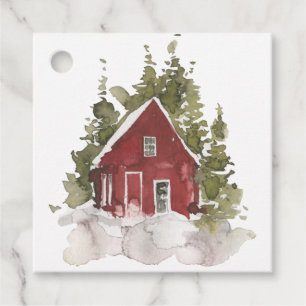 Cosy Country Home in the Snow Gift Tags