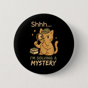Cosy Crime Club Mystery Reader Bookish Sleuth Gift 6 Cm Round Badge