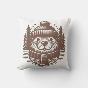 Cosy Critter: Adorable Beaver Pillow for Ultimate 