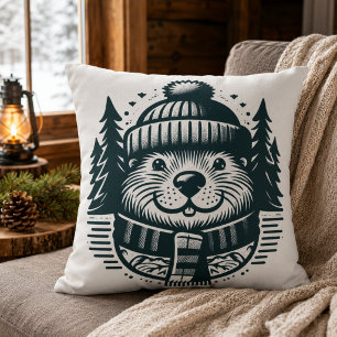 Cosy Critter: Adorable Beaver Pillow for Ultimate