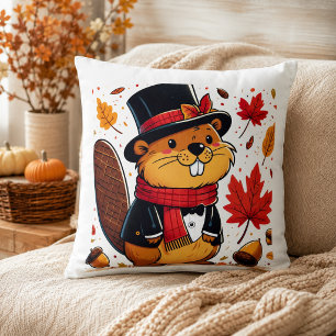 Cosy Critter: Adorable Beaver Pillow for Ultimate