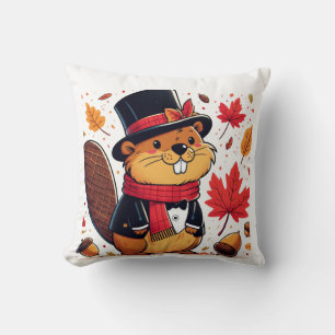 Cosy Critter: Adorable Beaver Pillow for Ultimate