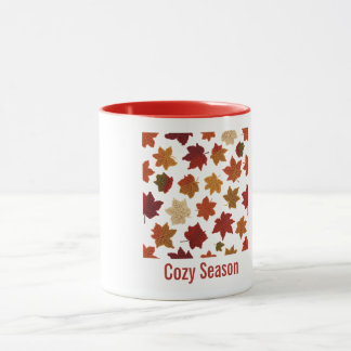 Cosy Crochet Autumn Leaves Pattern Custom Products Mug