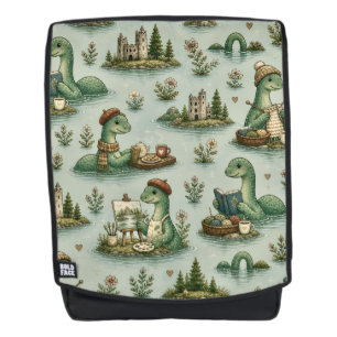 Cosy Cryptids Nessie Loch Ness Monster hobbies Backpack