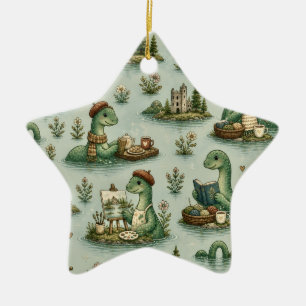 Cosy Cryptids Nessie Loch Ness Monster hobbies  Ceramic Tree Decoration