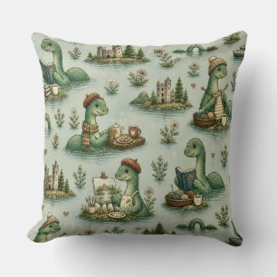 Cosy Cryptids Nessie Loch Ness Monster hobbies Cushion