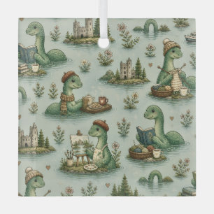 Cosy Cryptids Nessie Loch Ness Monster hobbies  Glass Tree Decoration