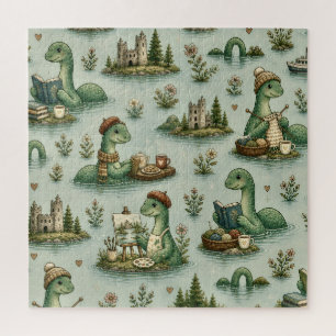 Cosy Cryptids Nessie Loch Ness Monster hobbies  Jigsaw Puzzle