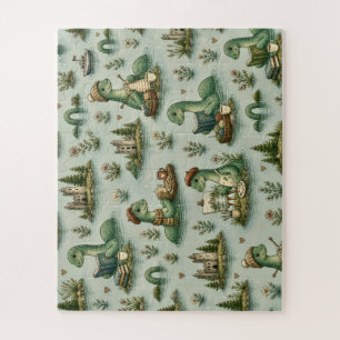 Cosy Cryptids Nessie Loch Ness Monster hobbies  Jigsaw Puzzle